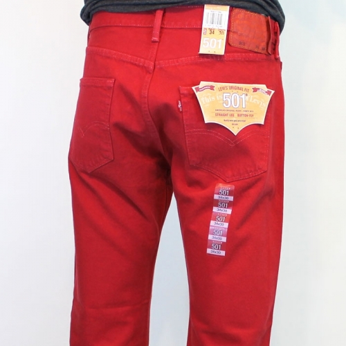 red 501 levis 